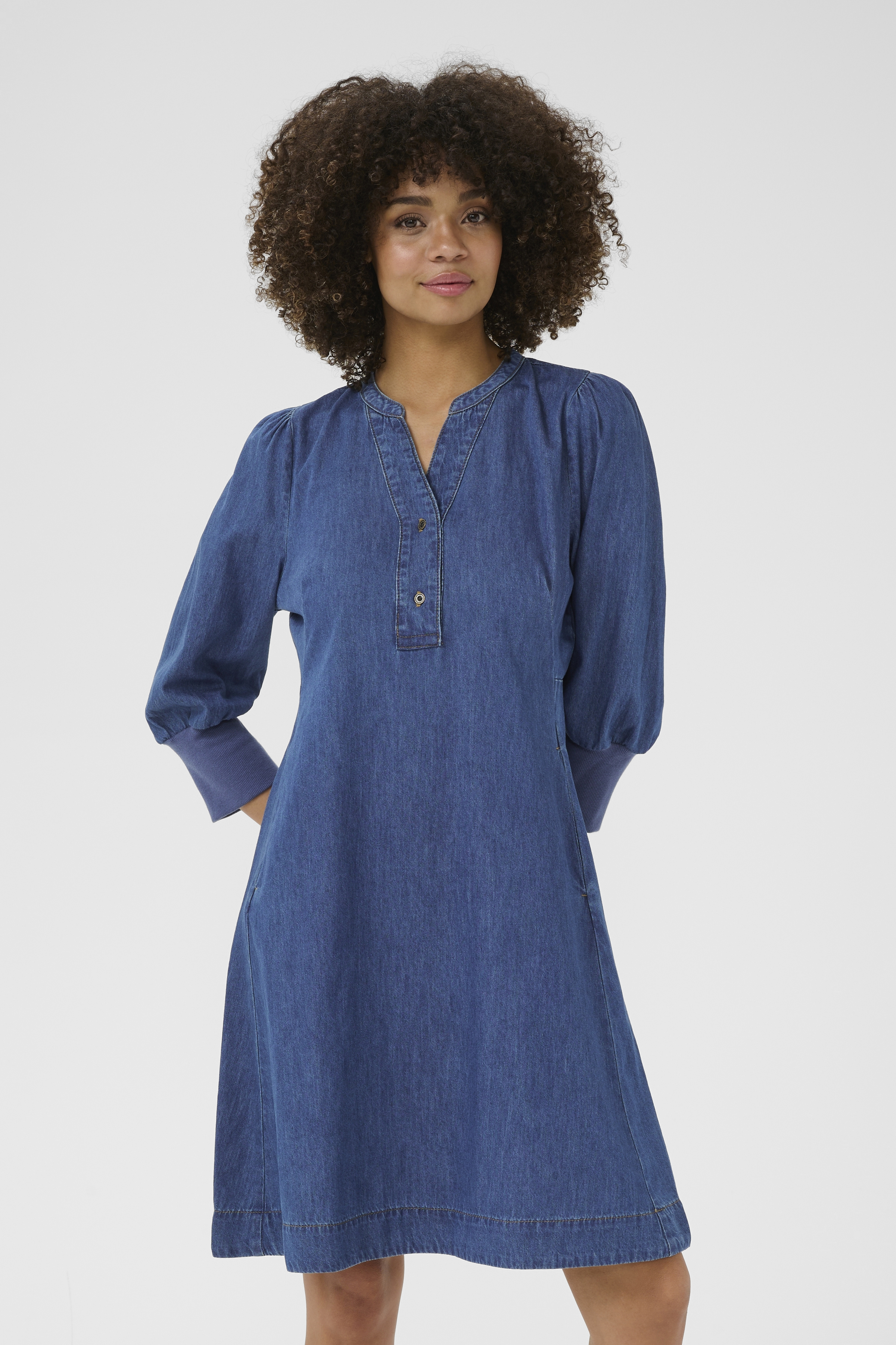CUarpa Short Dress Dark Blue Wash - 6