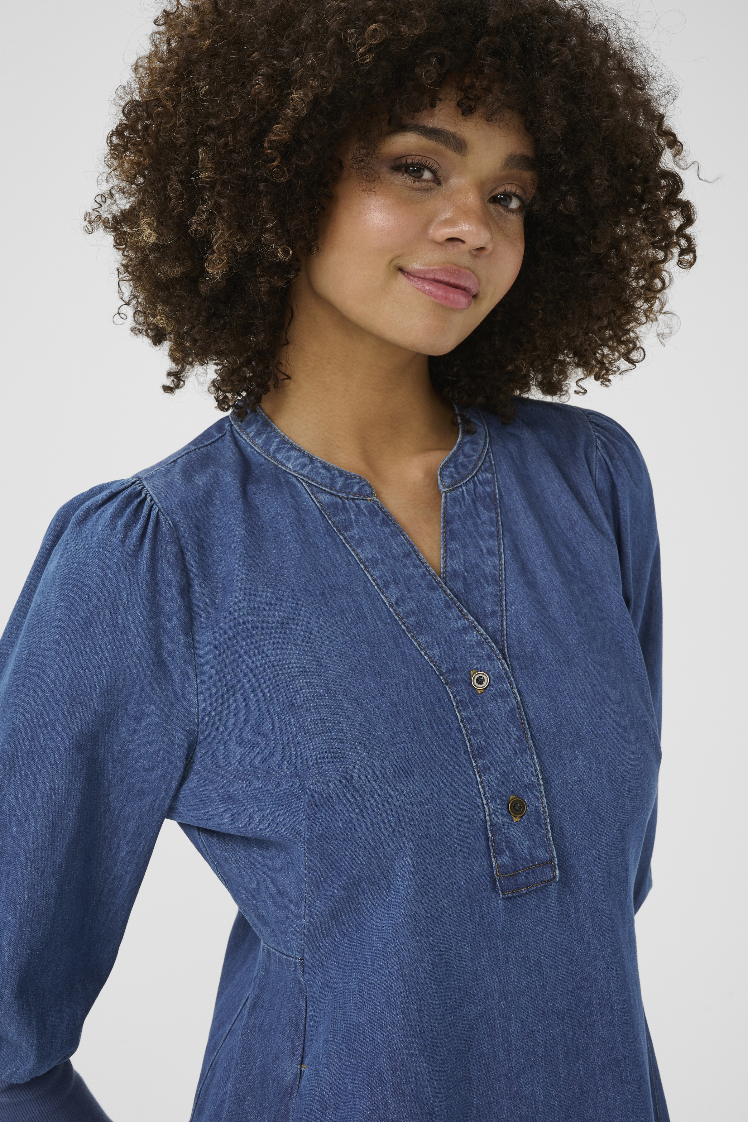 CUarpa Short Dress Dark Blue Wash - 3