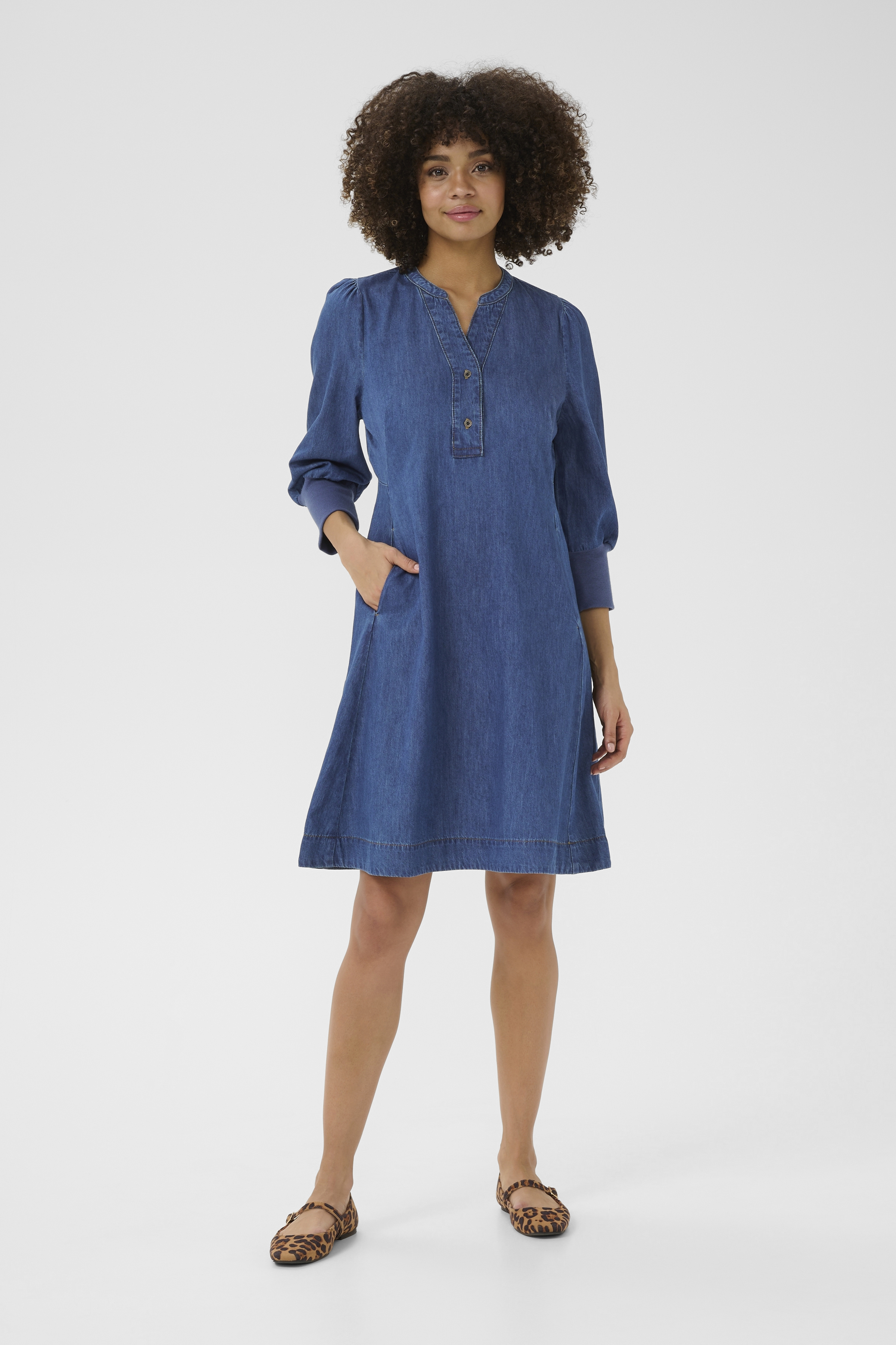 CUarpa Short Dress Dark Blue Wash - 4