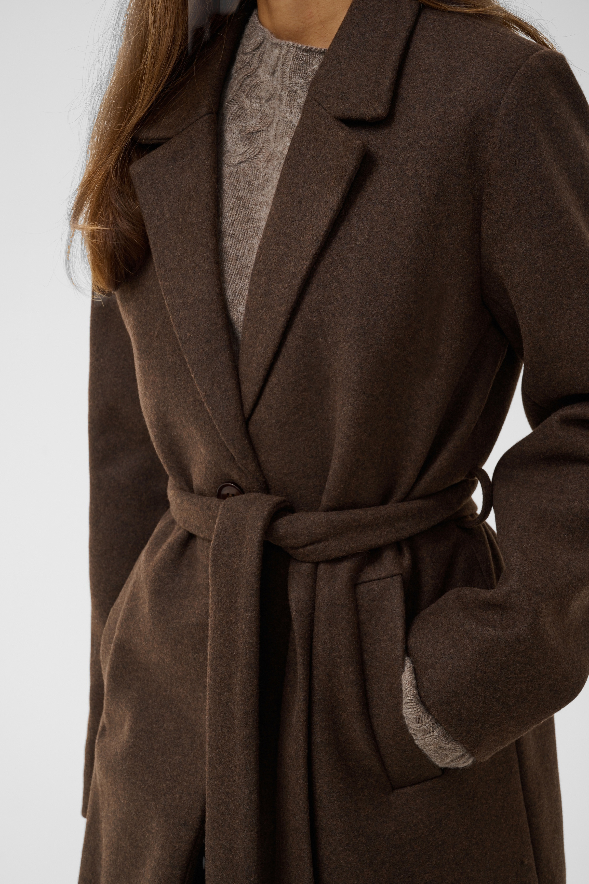 CUpalona Coat Coffee Bean Melange - 4