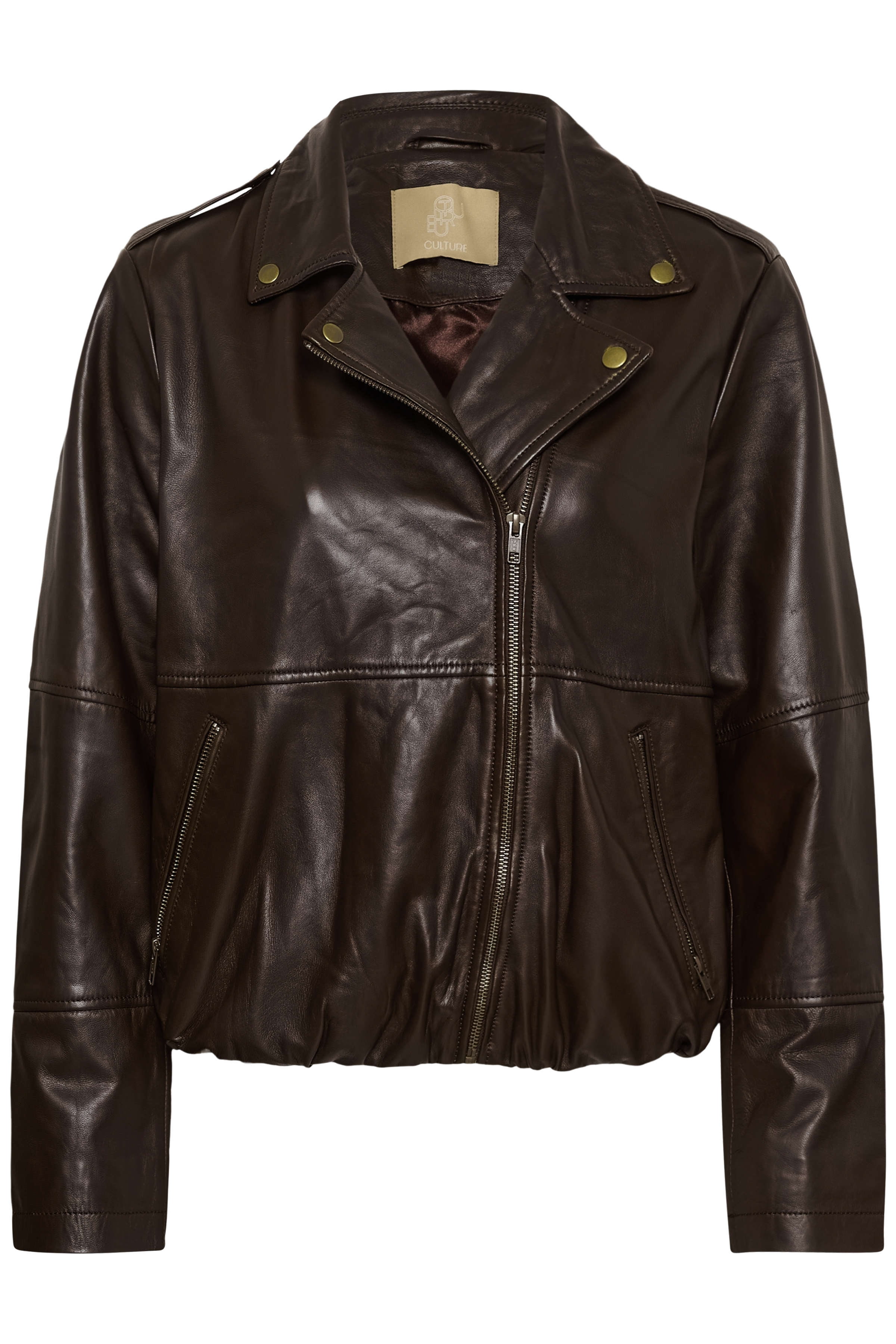 CUliopa Canja Leather Jacket Coffee Bean