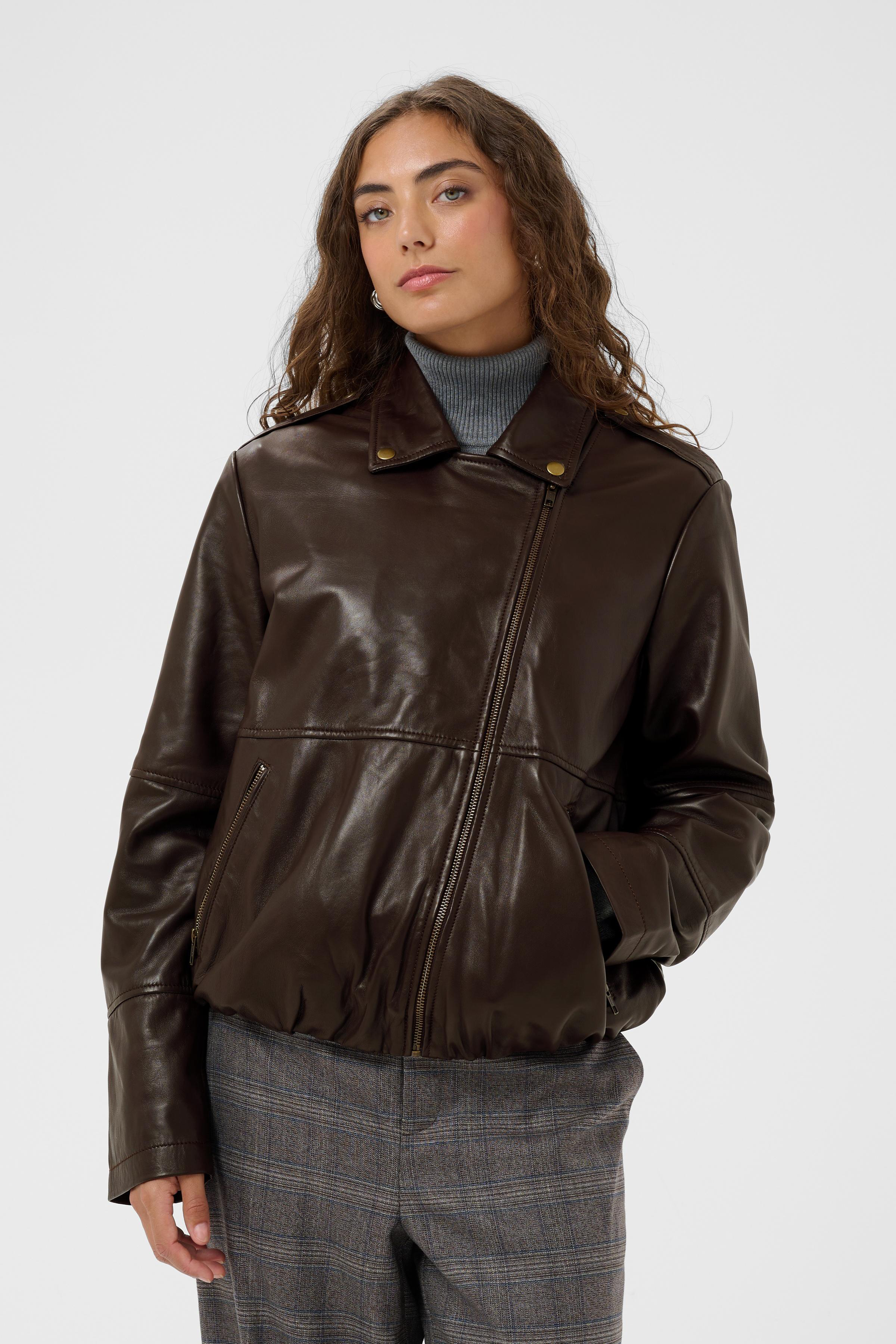 CUliopa Canja Leather Jacket Coffee Bean - 6