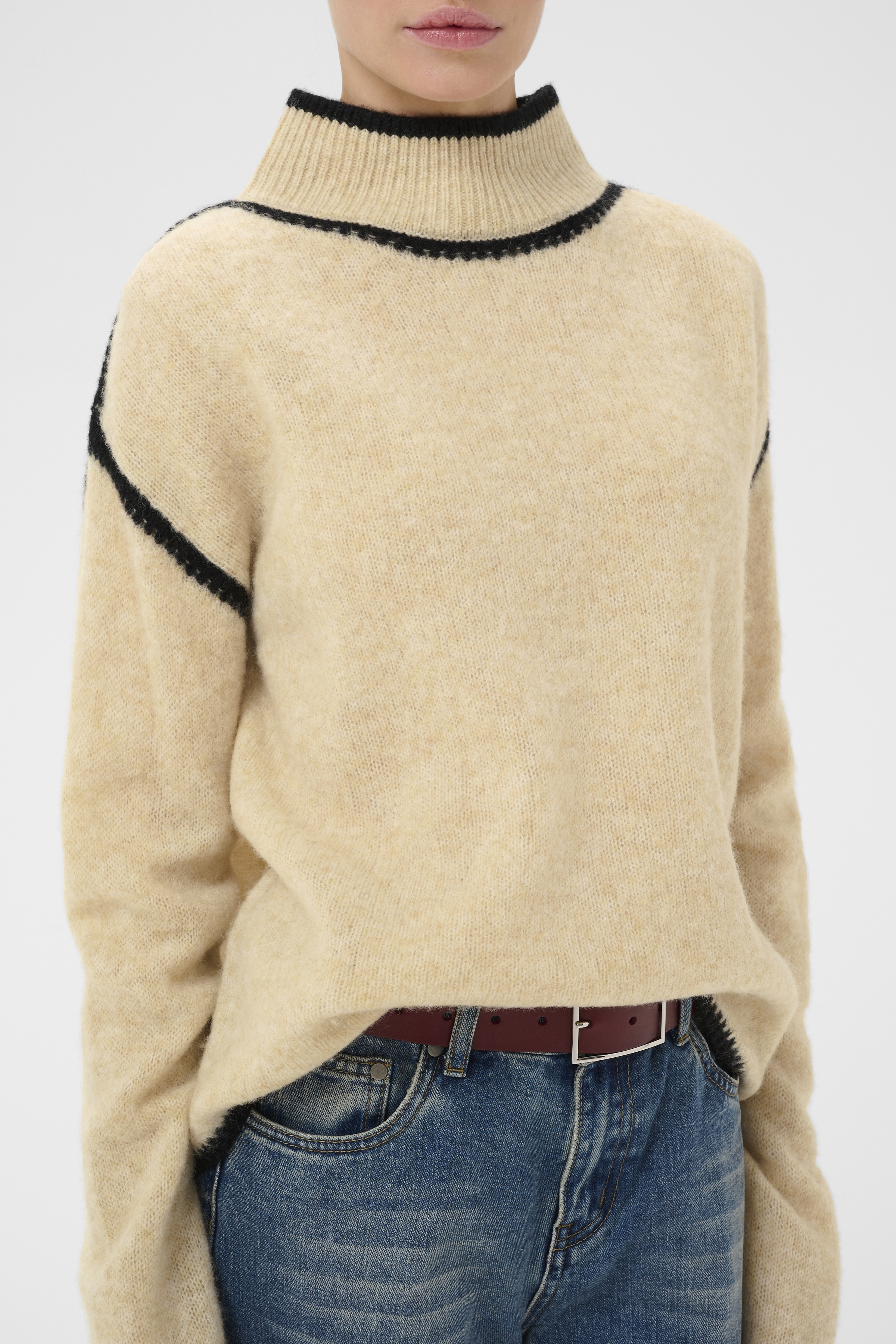 CUjia Katrina Turtleneck Whitecap Melange - 4