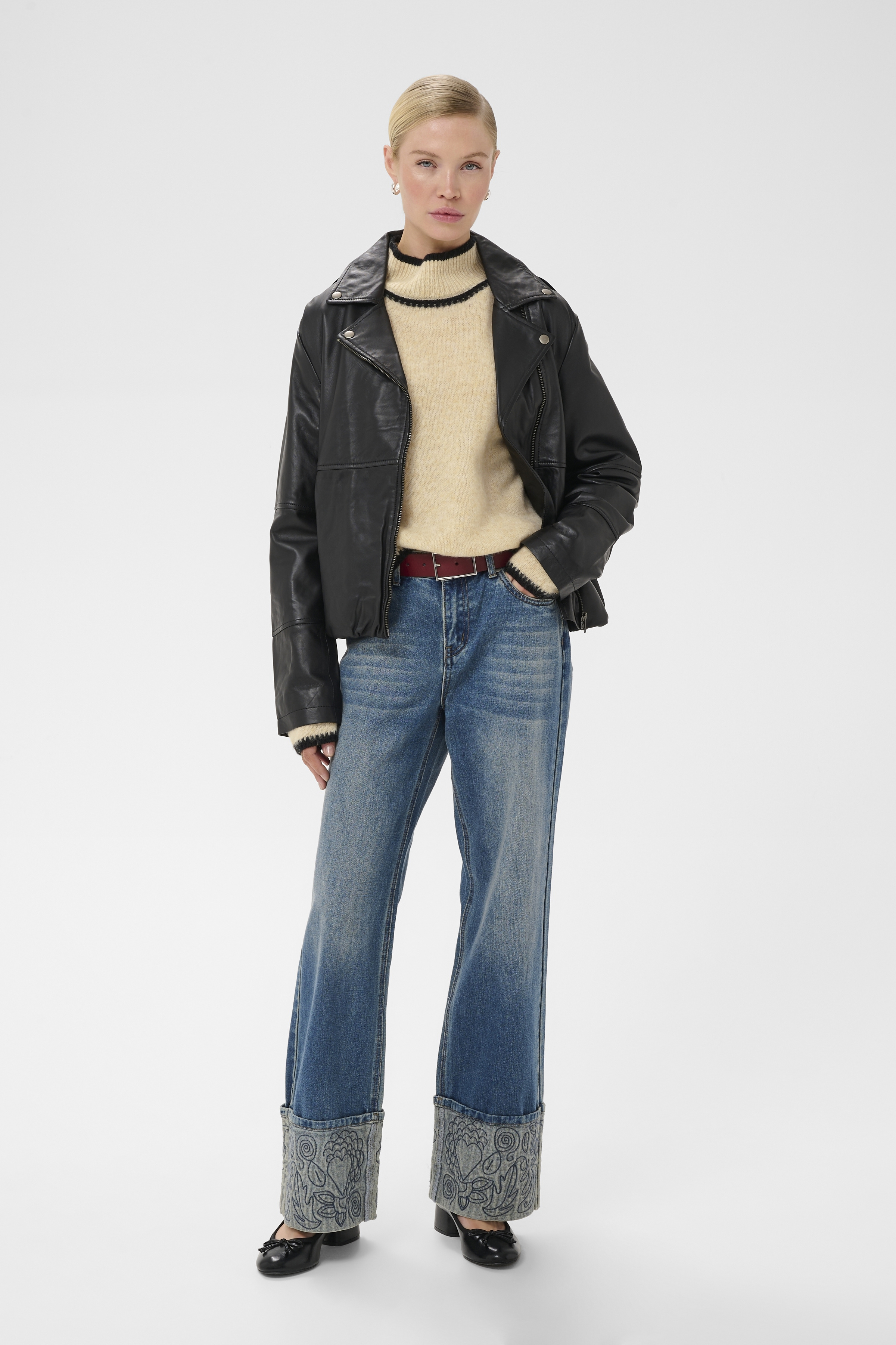 CUjia Katrina Turtleneck Whitecap Melange - 5
