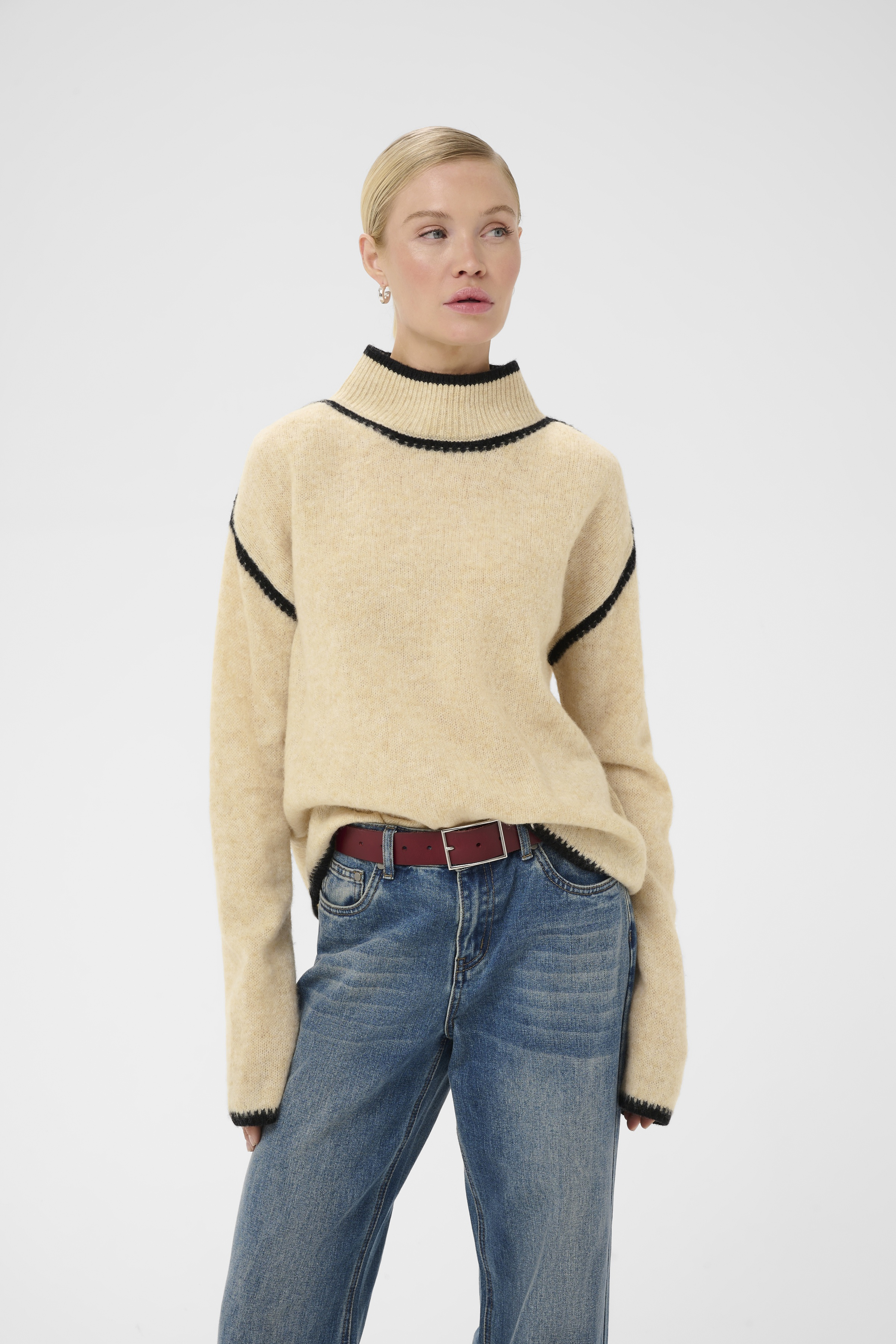 CUjia Katrina Turtleneck Whitecap Melange - 7