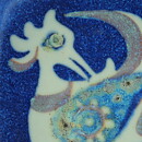 Nils Thorsson (Baca 1965) Squared Bowl with Colorful Bird Decor  11 cm  #708-2882