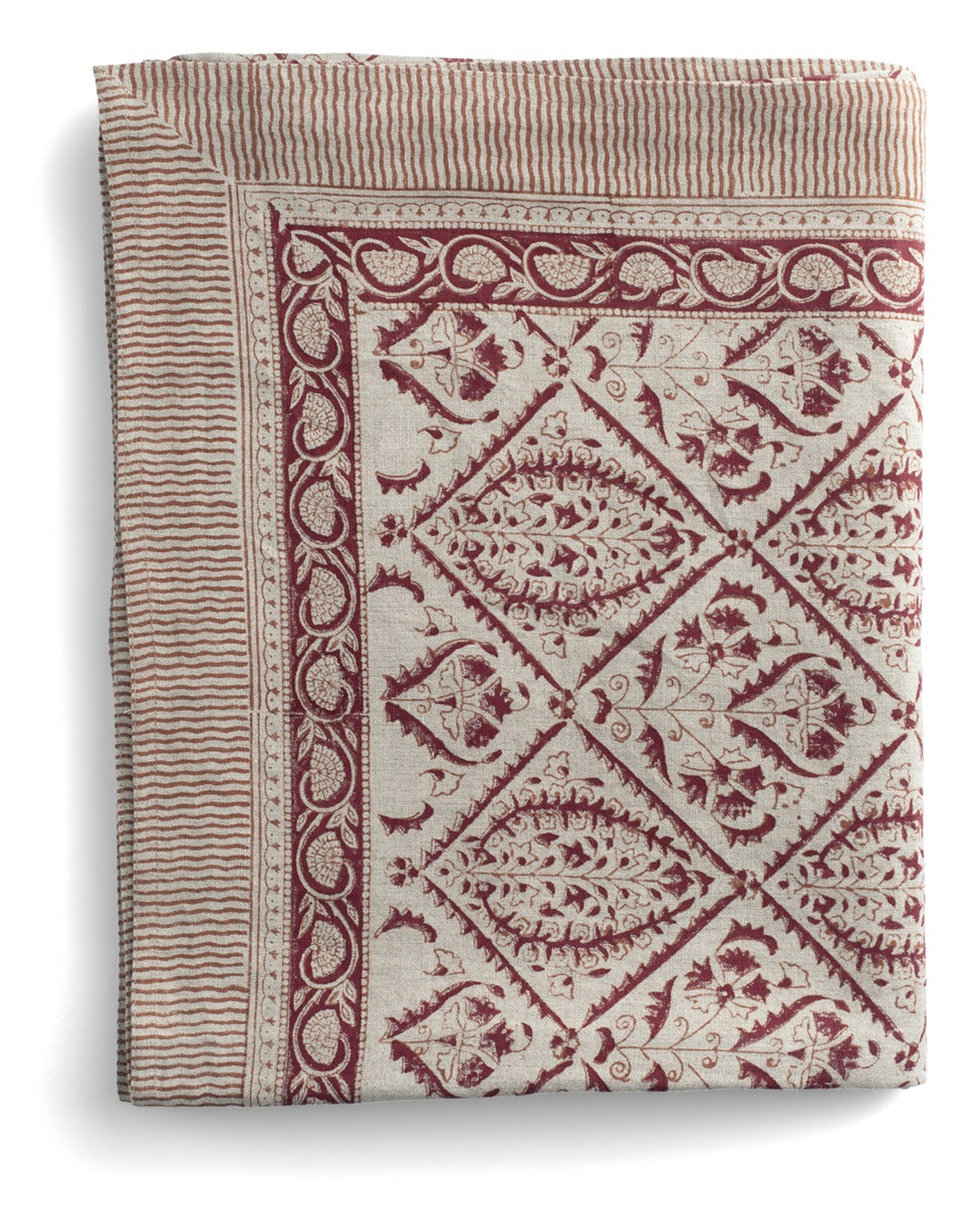 Chamois Linne Bordsduk Jaipur Red