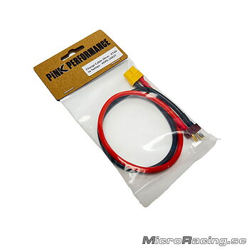PINK PERFORMANCE - Laddkabel 30cm, XT60 till T-Plug