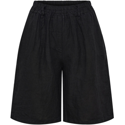 Långa Shorts i Linne Svart