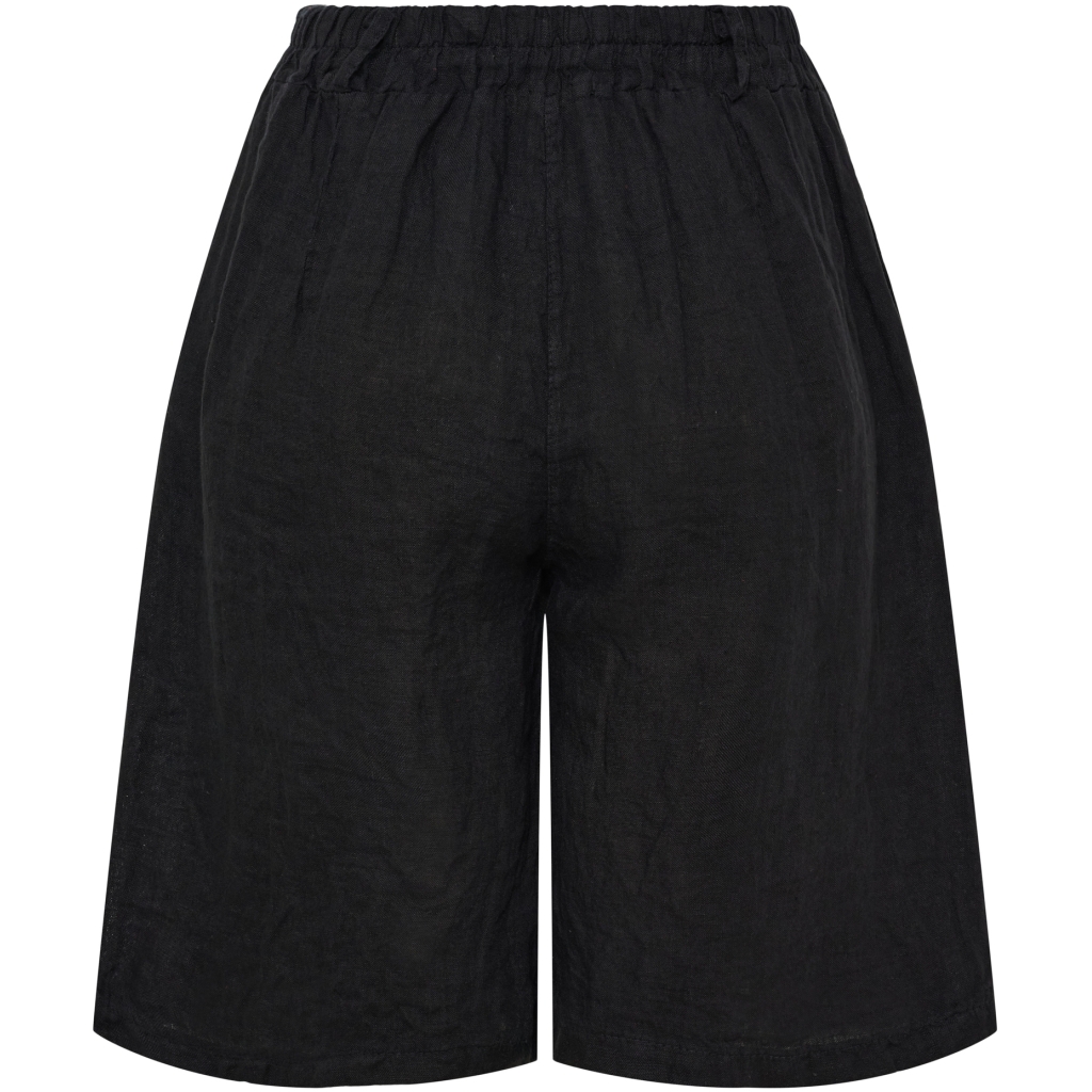 Långa Shorts i Linne Svart