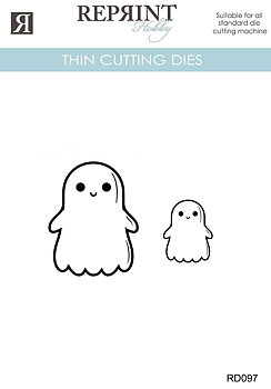Dies  Reprint -Enchanted Halloween Spöke 2 pcs