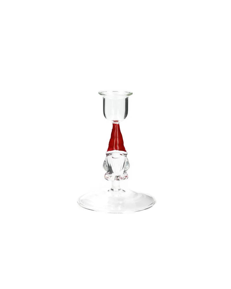 Glass Santa Candle Holder Ø8 x12 cm - 4