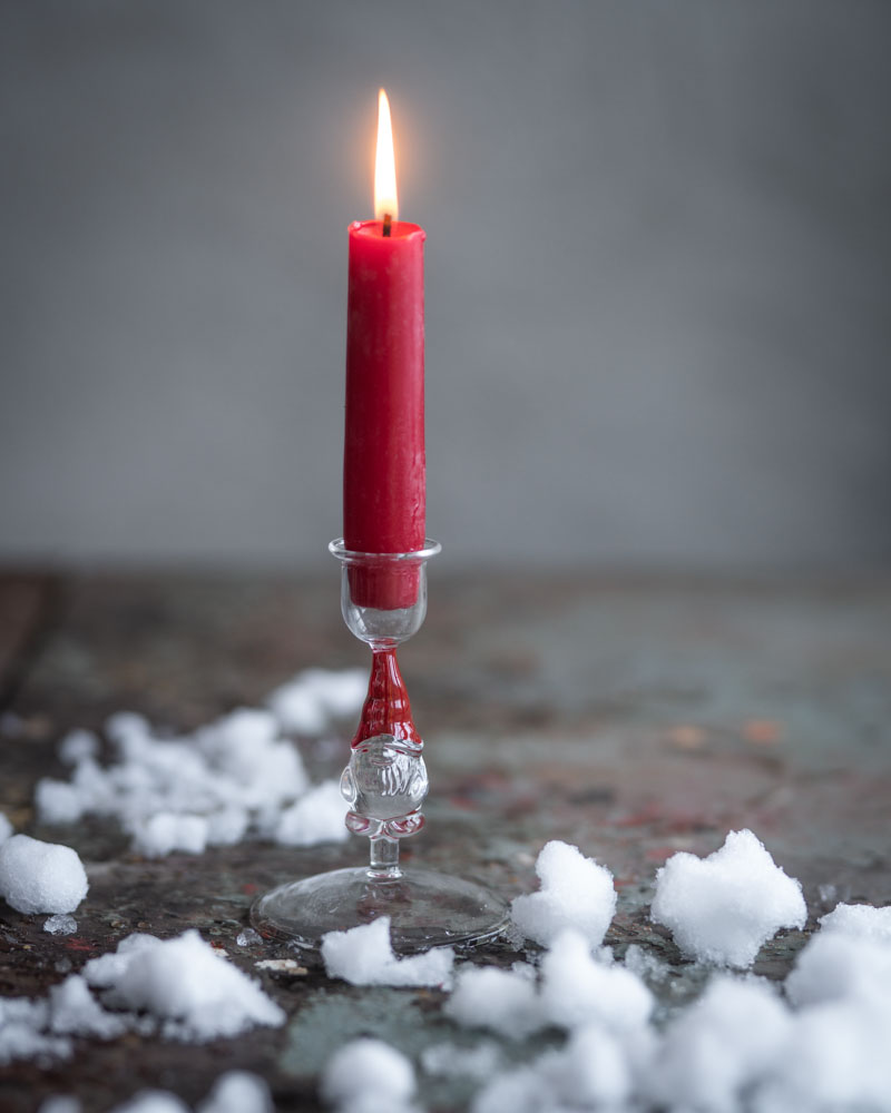 Glass Santa Candle Holder Ø8 x12 cm - 2