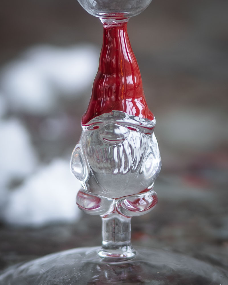 Glass Santa Candle Holder Ø8 x12 cm - 3