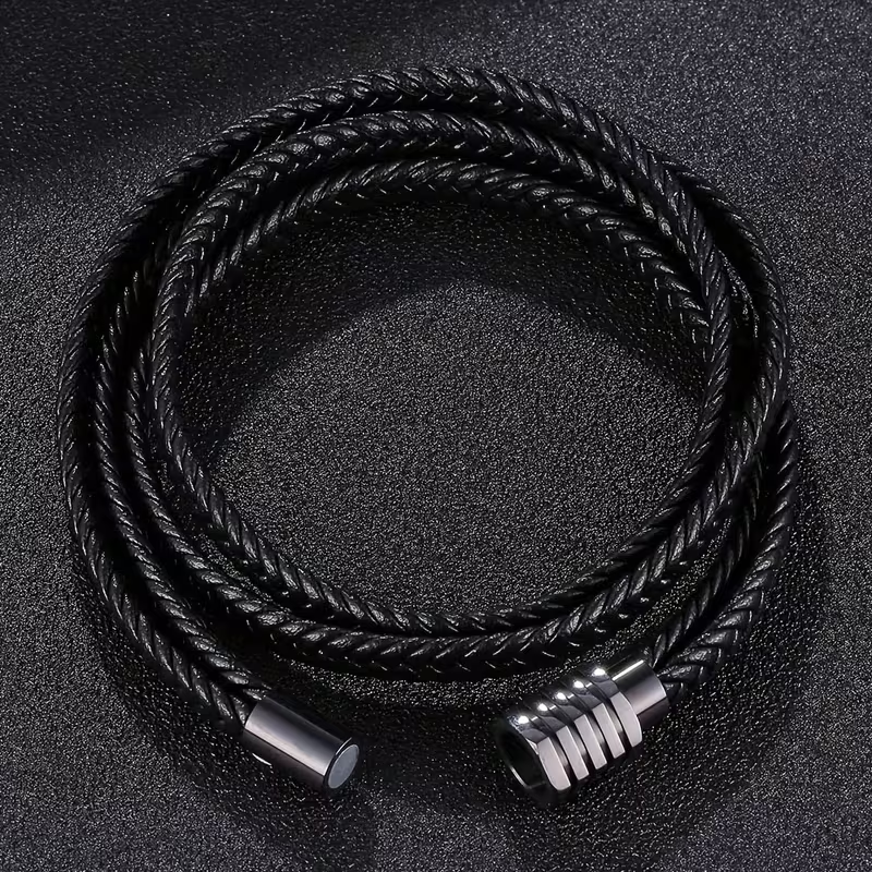 Läderarmband i 2 lager