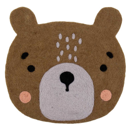 A World of Craft BEAR Sittdyna i handtovad ull - Brun