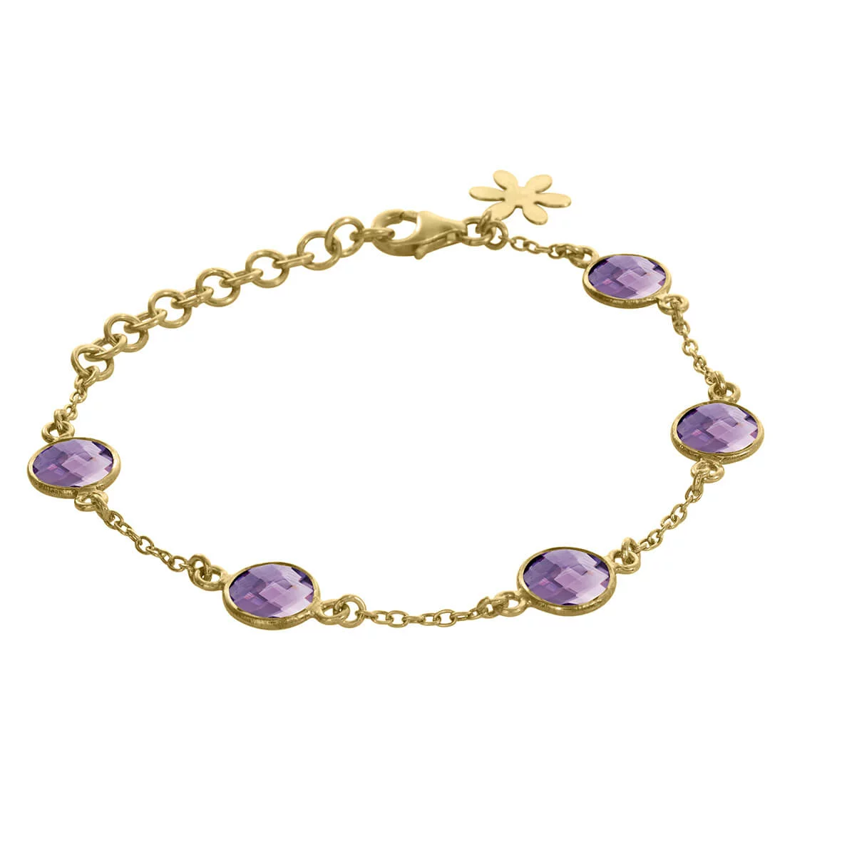 Armband ametist förgyllt silver 