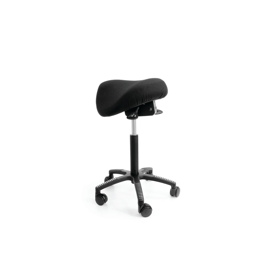 Sadelstol SOFT tyg svart - 2