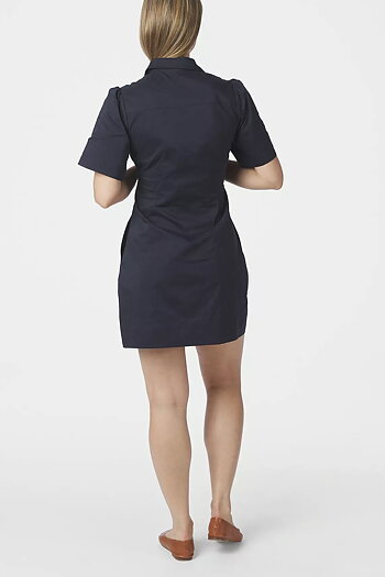 Neo Noir -  Bentha Poplin Dress Navy