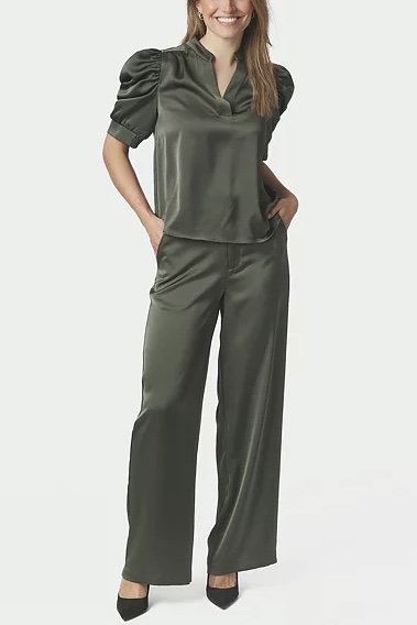 Neo Noir - Emmet Heavy Sateen Pants Deep Green - 3