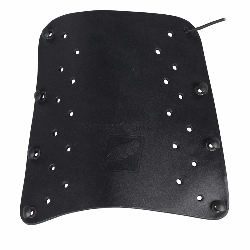 White Feather Armguard Lightning Leather Black 