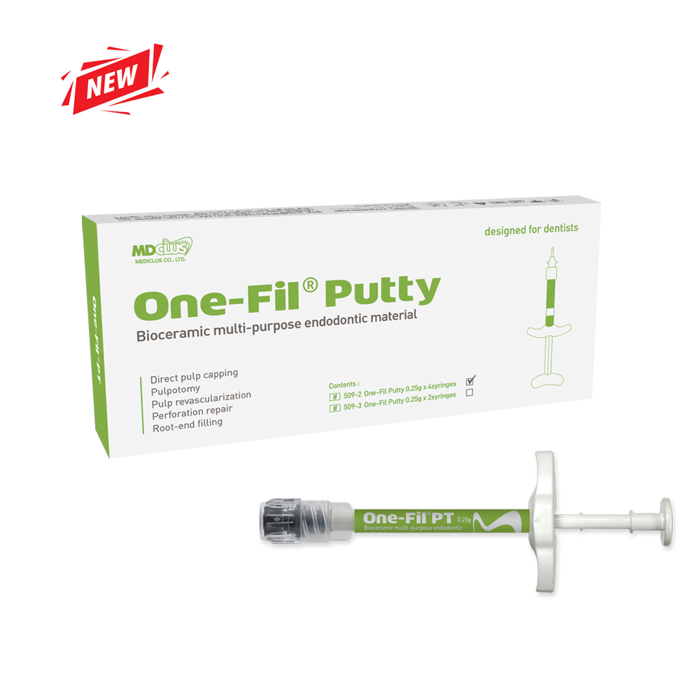 One-Fil Putty® MTA Tricalcium Silicate rotkanal sealer, 4x0,25g