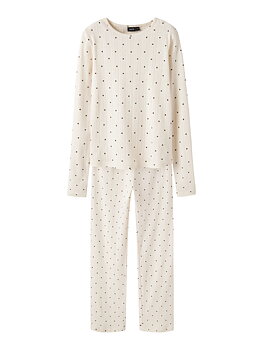 NLFSOMINA LS POINTELLE NIGHTSET Antique White W. Pine Bark - Hearts
