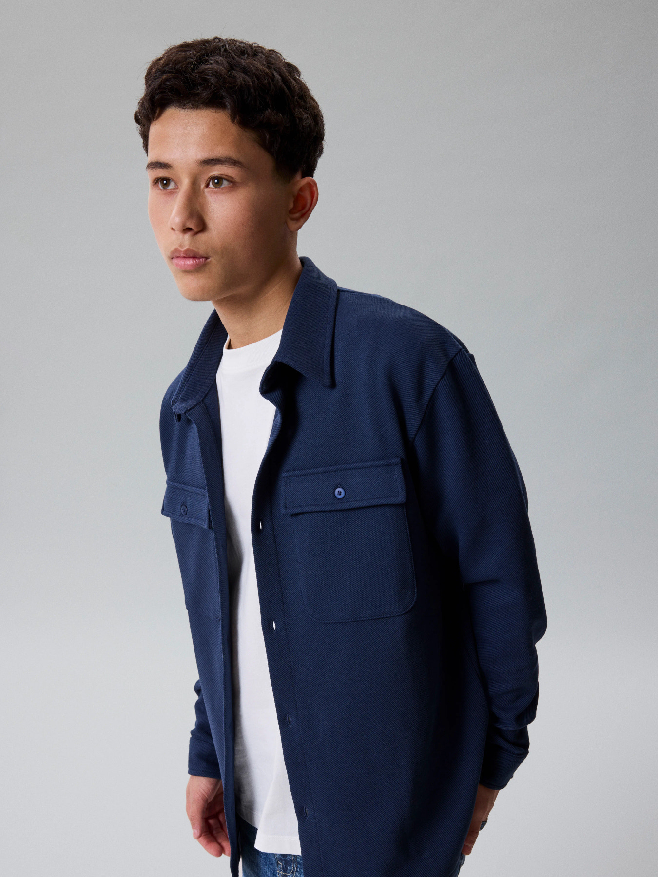 NLMDARIN LS OVERSHIRT Navy Blazer - 5