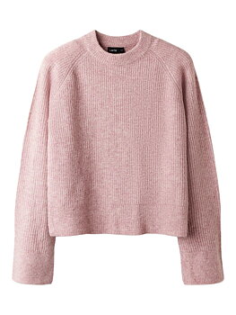 NLFKLEAVE LS SHORT KNIT NOOS Bleached Mauve W105