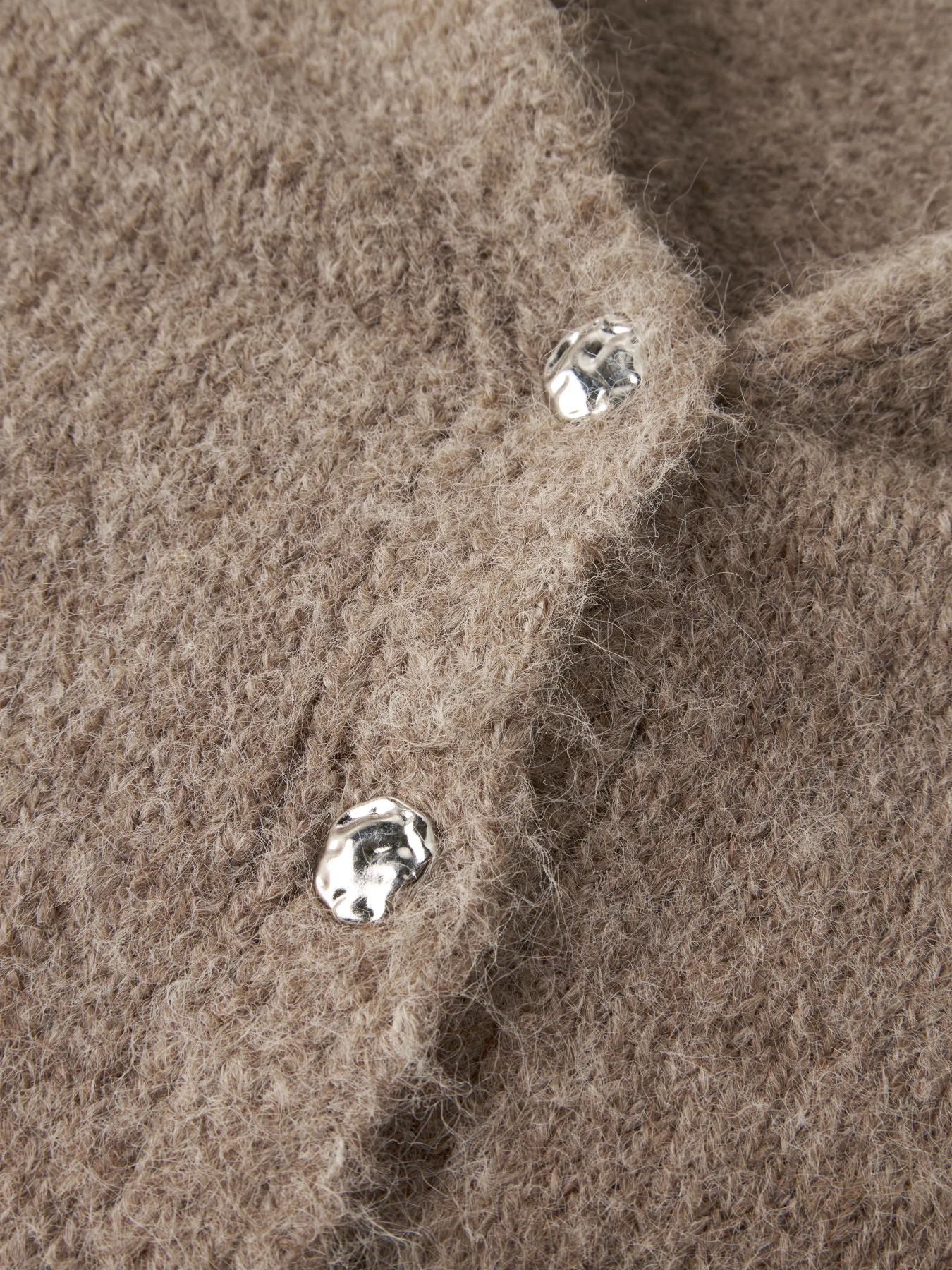 NLFBULLO LS SHORT V-NECK KNIT CARDIGAN Mocha Meringue - 4