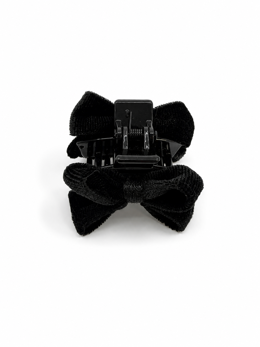 HAZEL VELVET BOW CLAMP BLACK