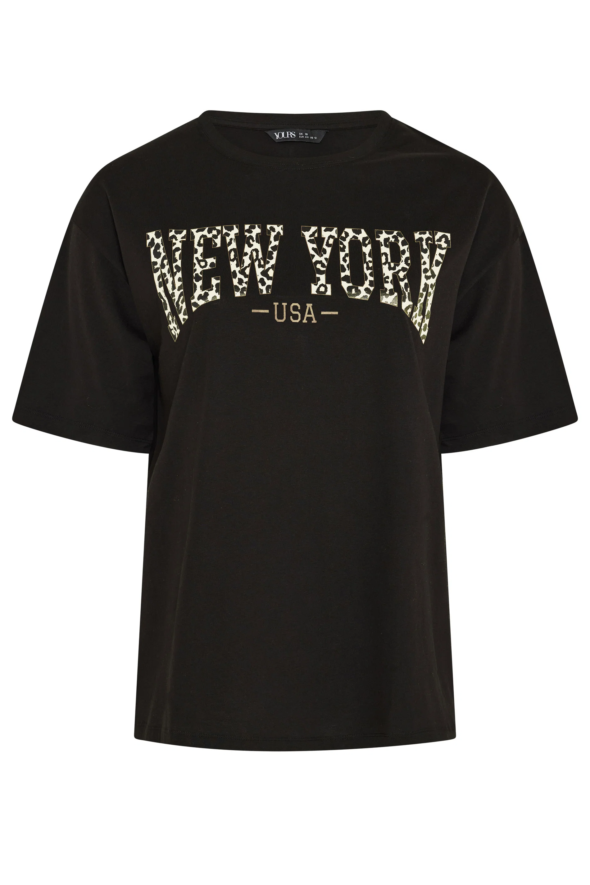 T-shirt med tryck, New york, svart - 4