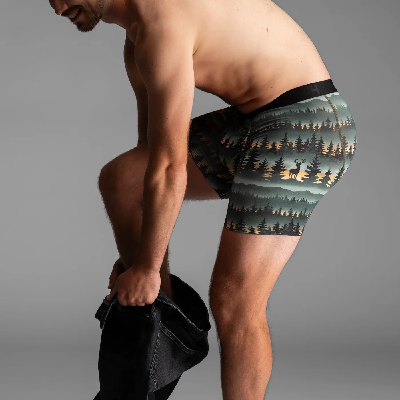 CLASSIC ICON BOXER BRIEF PRINT -  FOREST STAG DEEPEST SPRUCE - 7