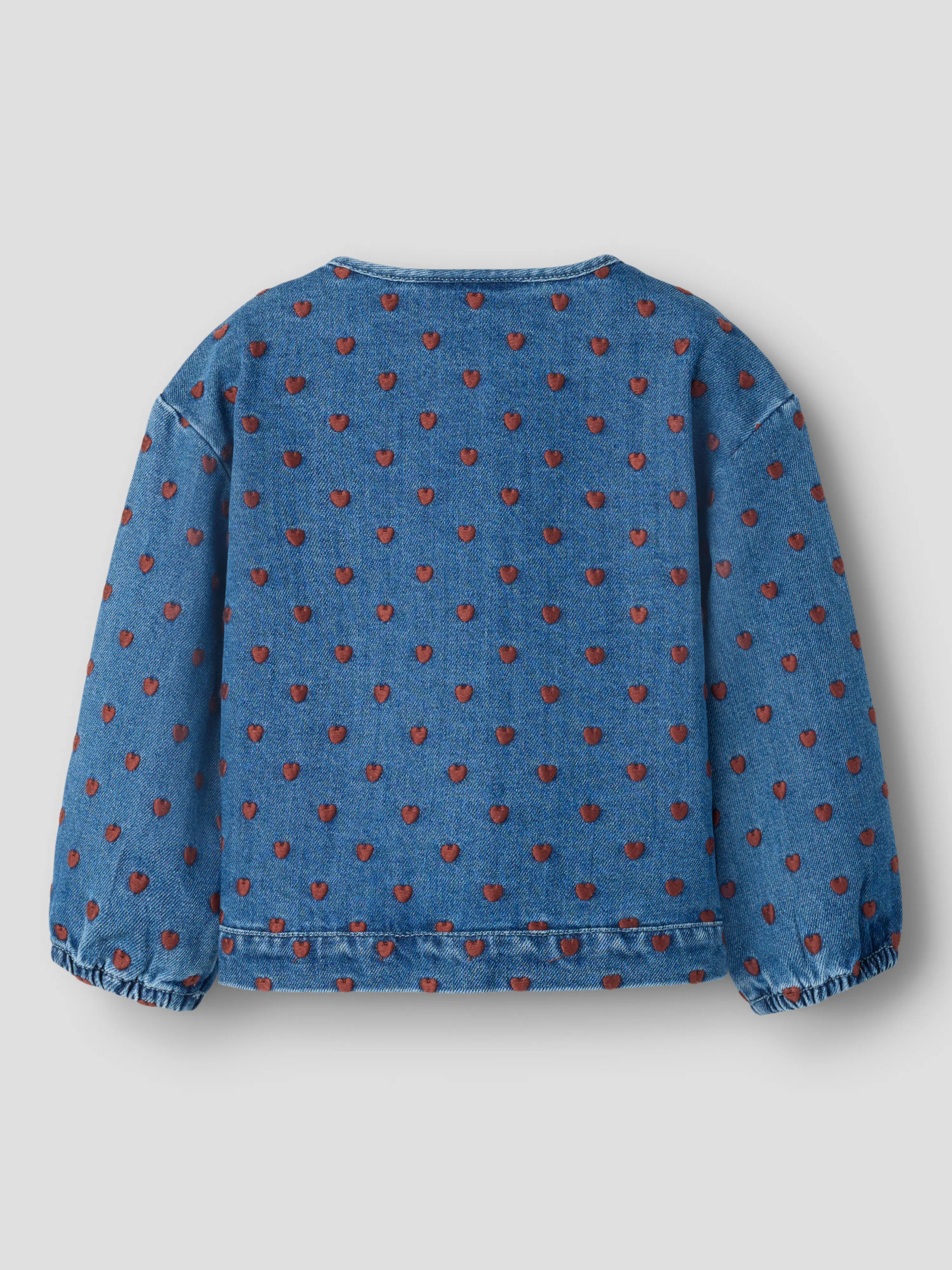 NMFLIVA LEA LS DNM JACKET 2001-SE LIL Dark Blue Denim HEARTS - 3