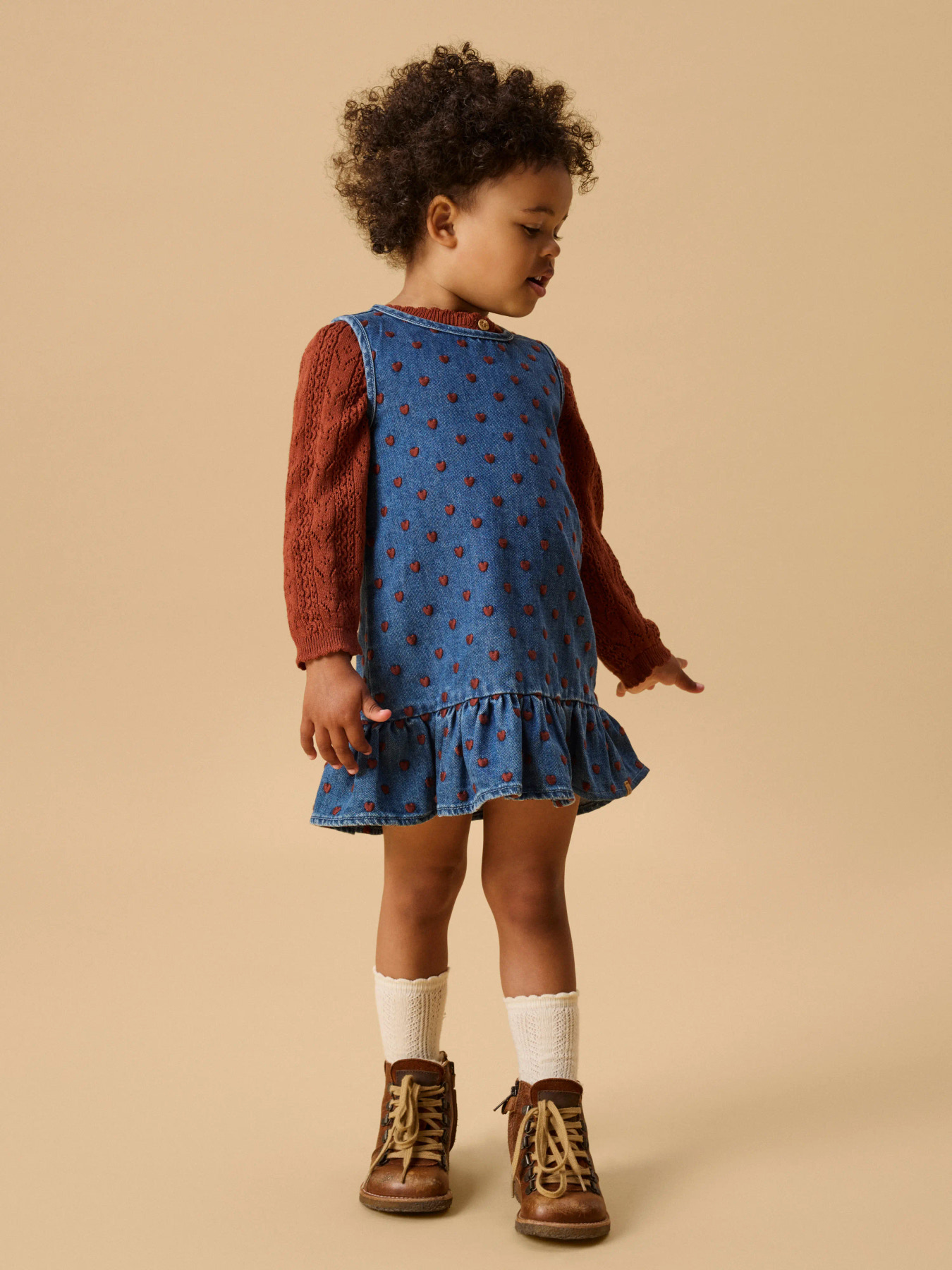 NMFLIVA LEA SPENCER 2001-SE LIL Dark Blue Denim HEARTS - 5