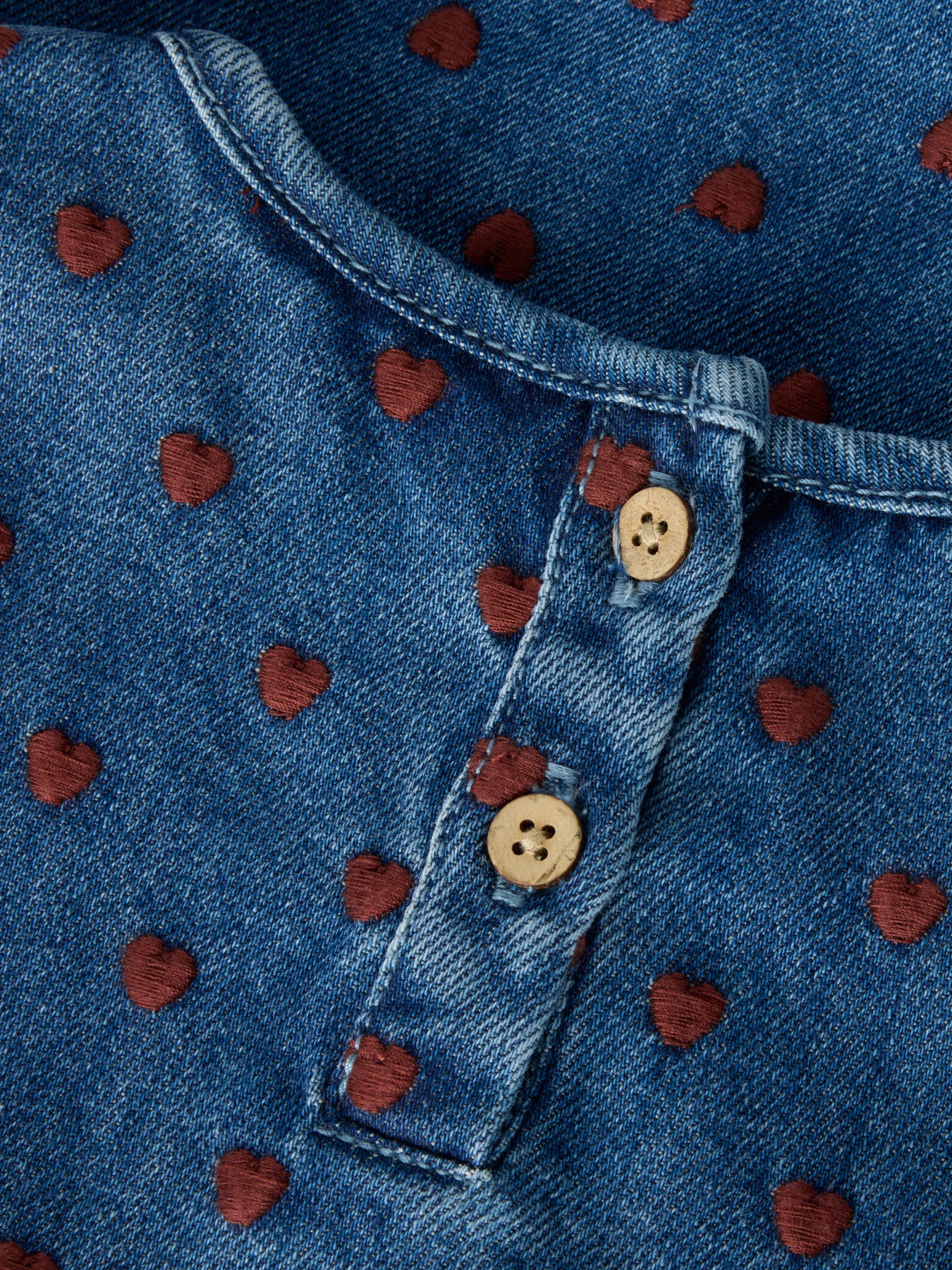 NMFLIVA LEA SPENCER 2001-SE LIL Dark Blue Denim HEARTS - 4