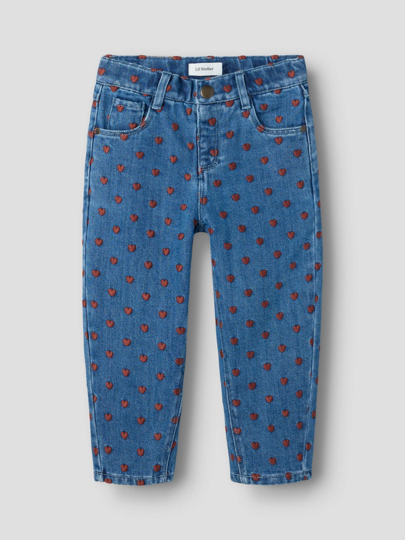 NMFLIVA LOOSE JEANS 2001-SE LIL Dark Blue Denim HEARTS - 2