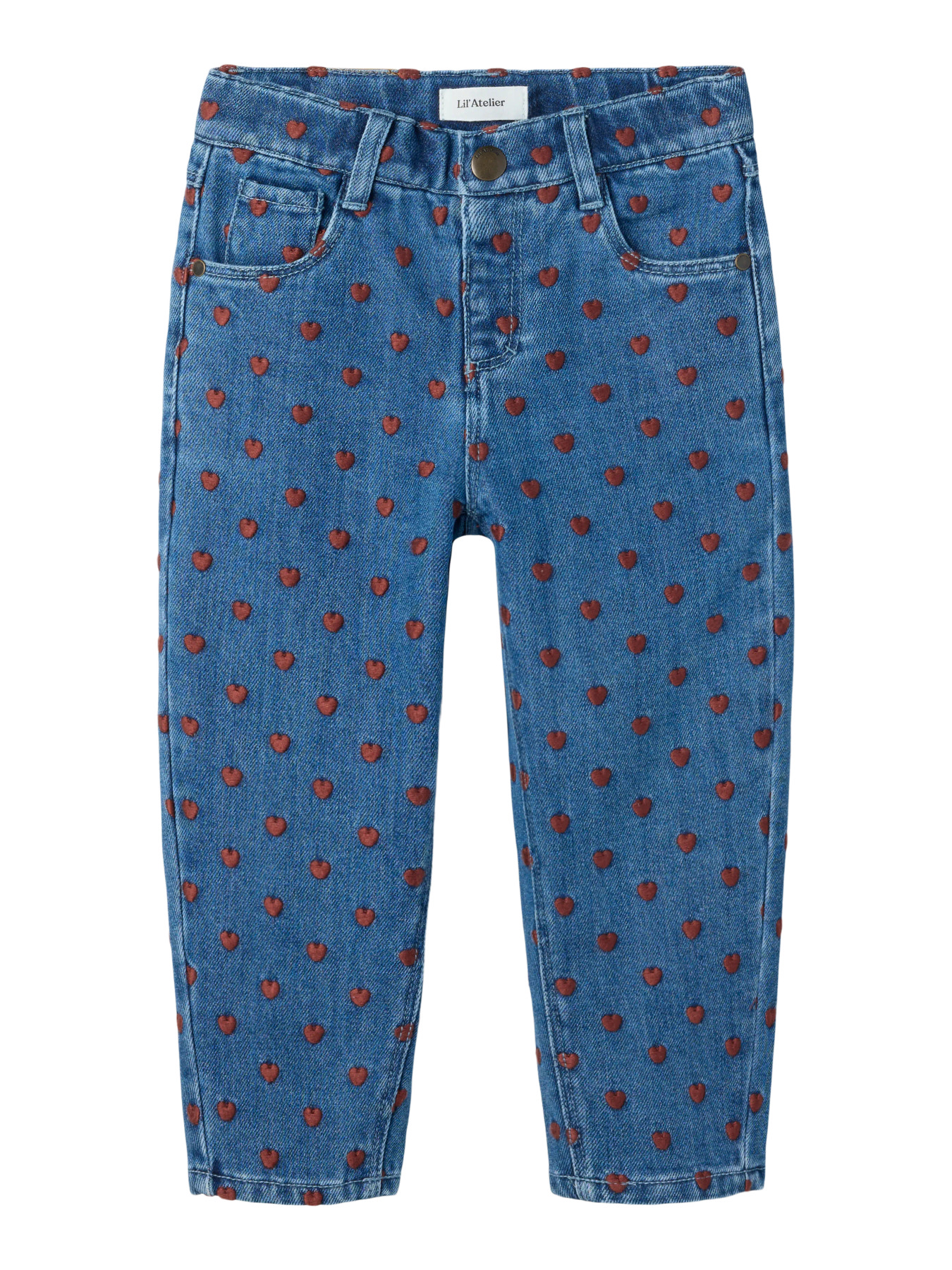 NMFLIVA LOOSE JEANS 2001-SE LIL Dark Blue Denim HEARTS