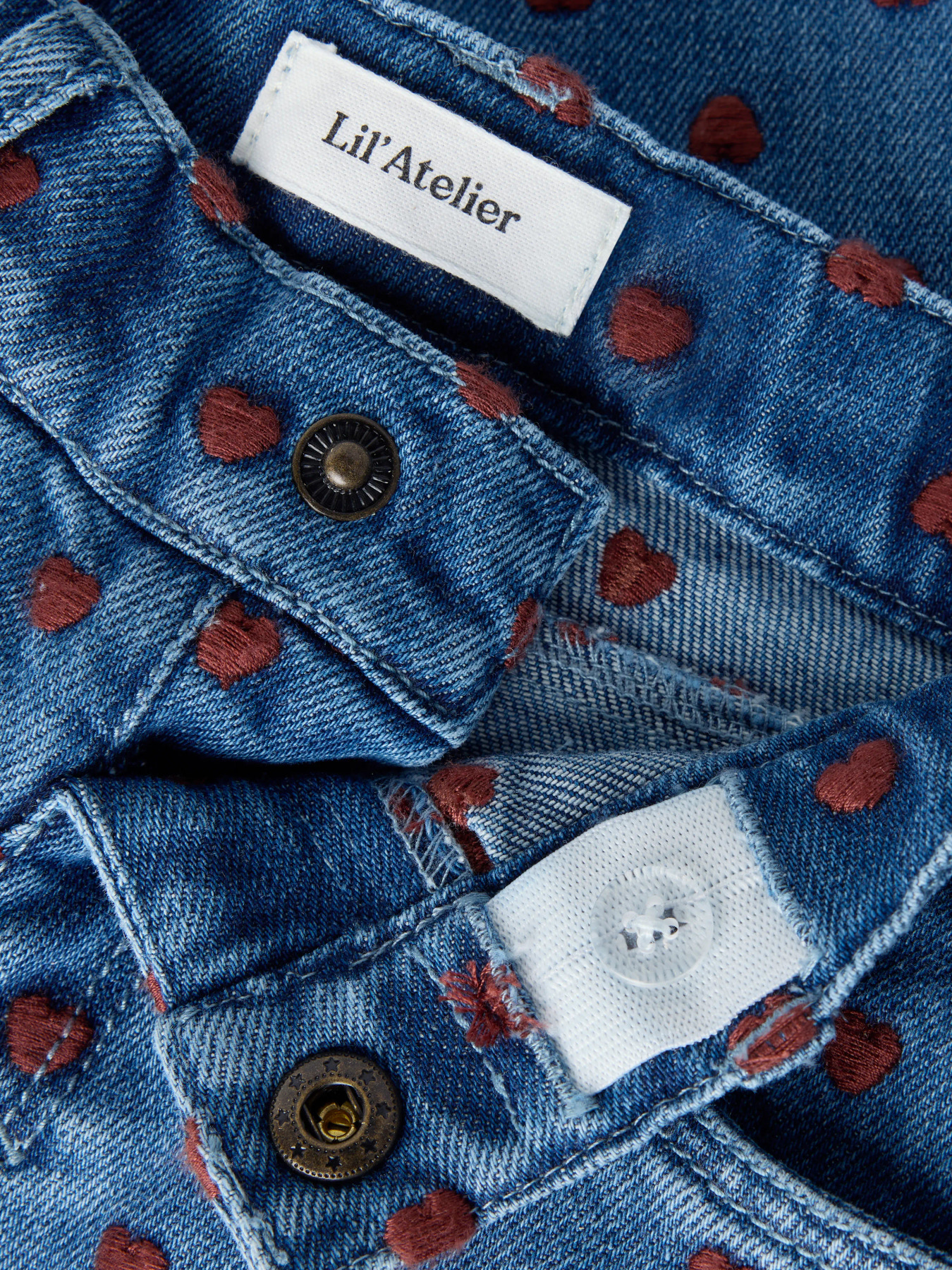 NMFLIVA LOOSE JEANS 2001-SE LIL Dark Blue Denim HEARTS - 4