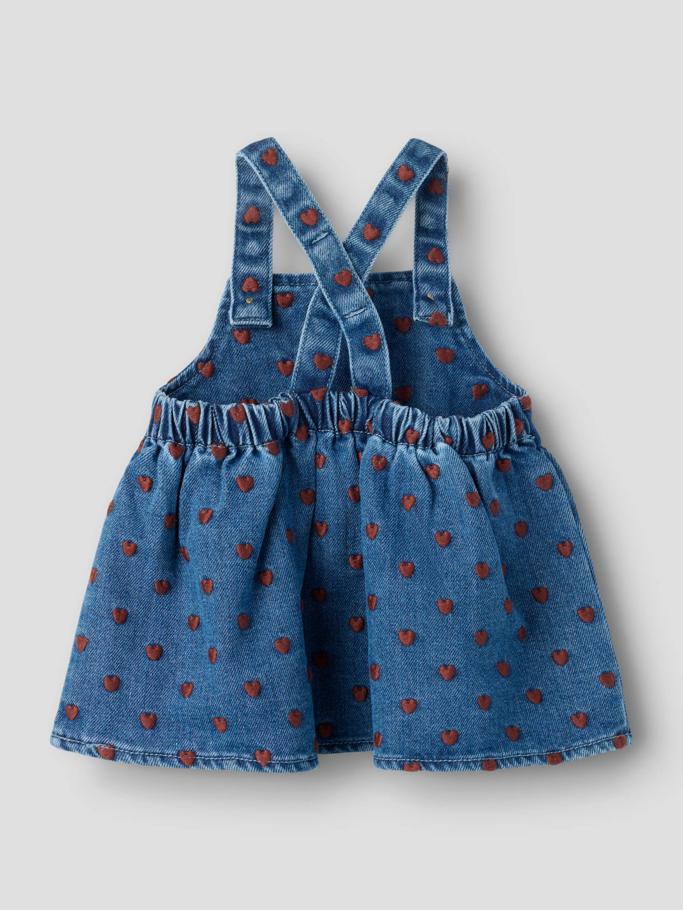 NBFLIVA LOOSE DNM SKIRTALL 2001-SE Dark Blue Denim HEARTS - 3