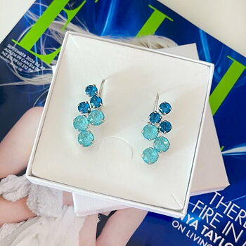 Örhänge Vera Teal / Paradise Blue Lux Silver