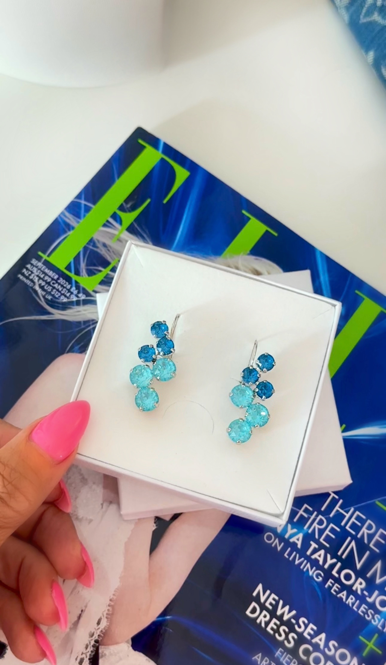 Örhänge Vera Teal / Paradise Blue Lux Silver - 2