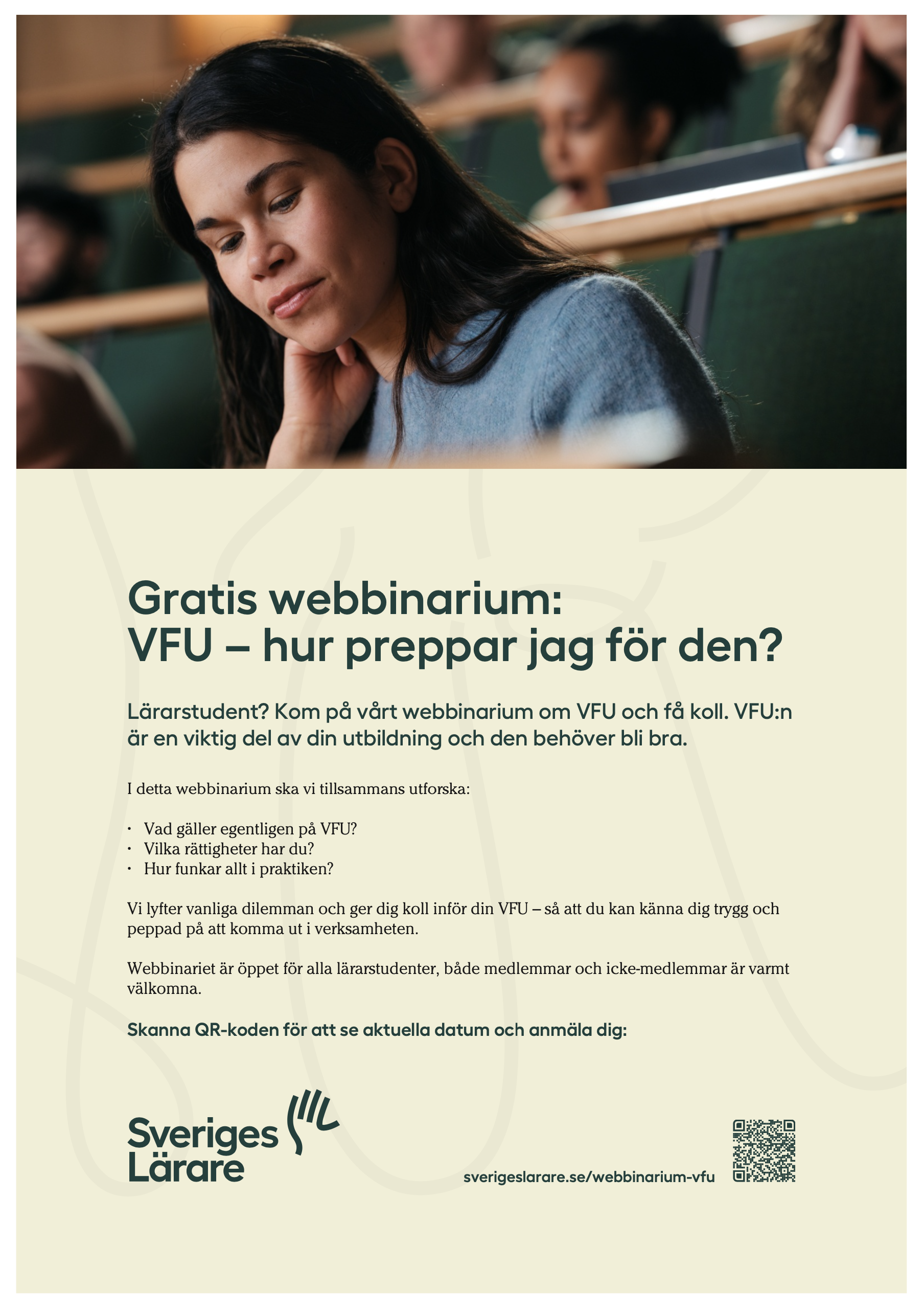 Gratis webbinarium: VFU – hur preppar jag för den? – affisch
