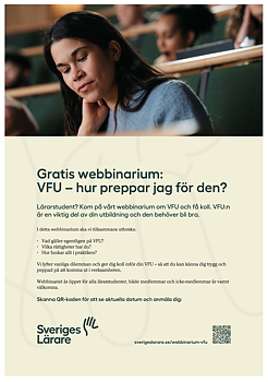 Gratis webbinarium: VFU – hur preppar jag för den? – affisch