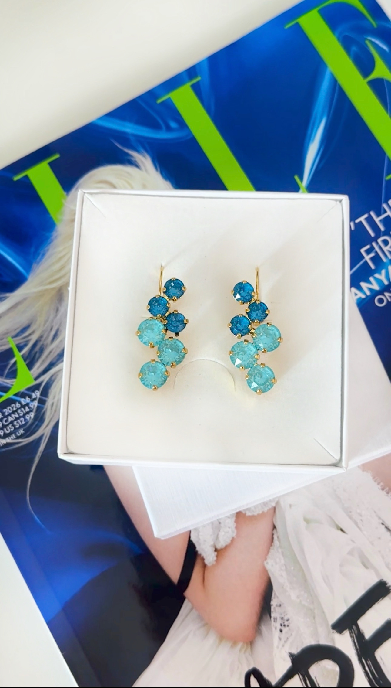ÖrhängeVera Teal / Paradise Blue Lux Gold