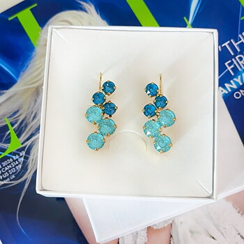 Örhänge Vera Teal / Paradise Blue Lux Gold