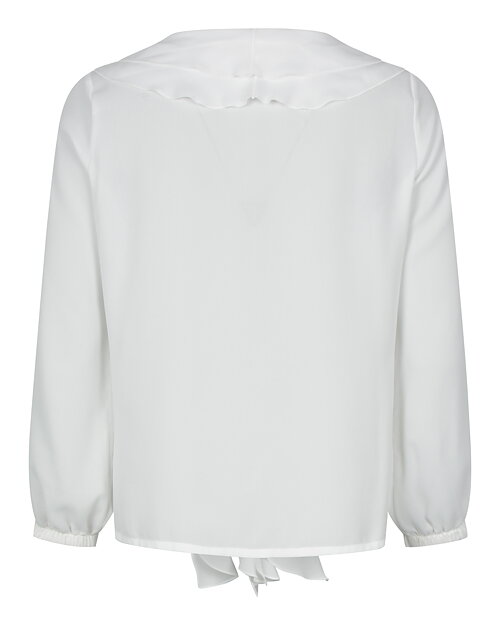 Blus Irina med volang offwhite - 2
