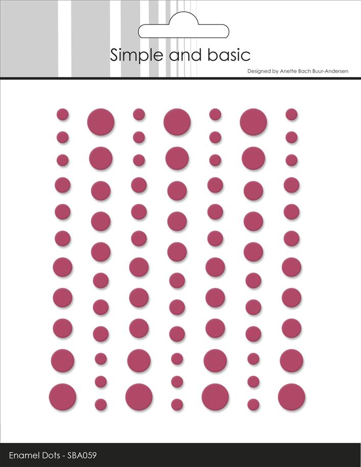 Simple and Basic Matte Enamel Dots -Raspberry