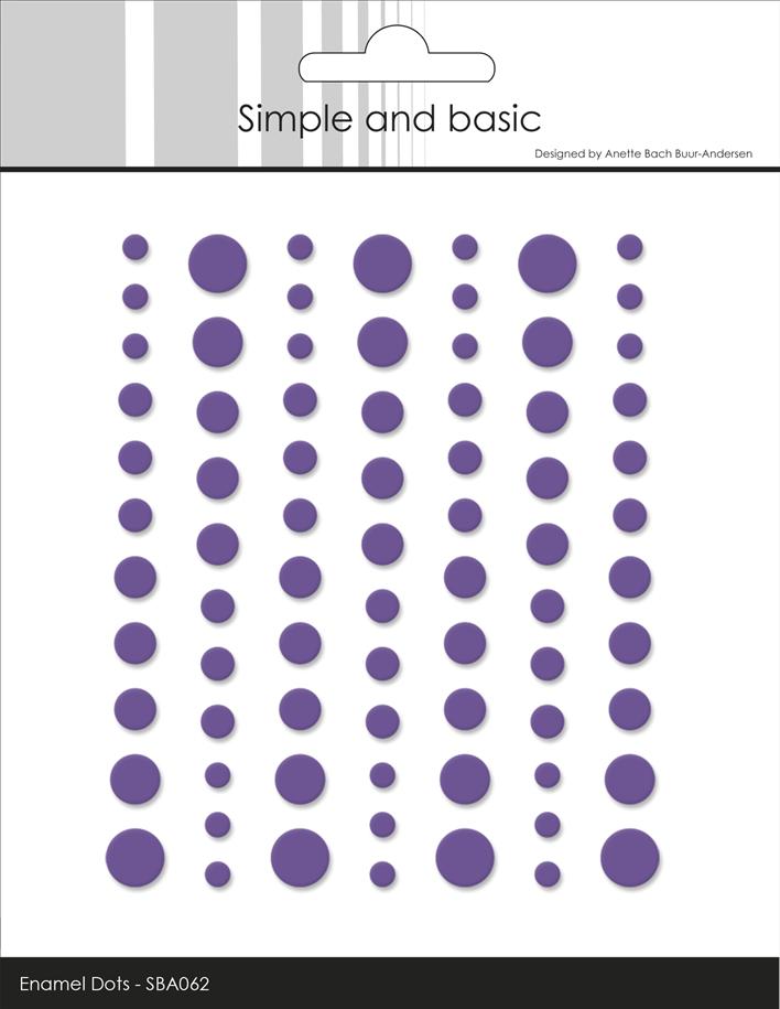 Simple and Basic Matte Enamel Dots -Purple
