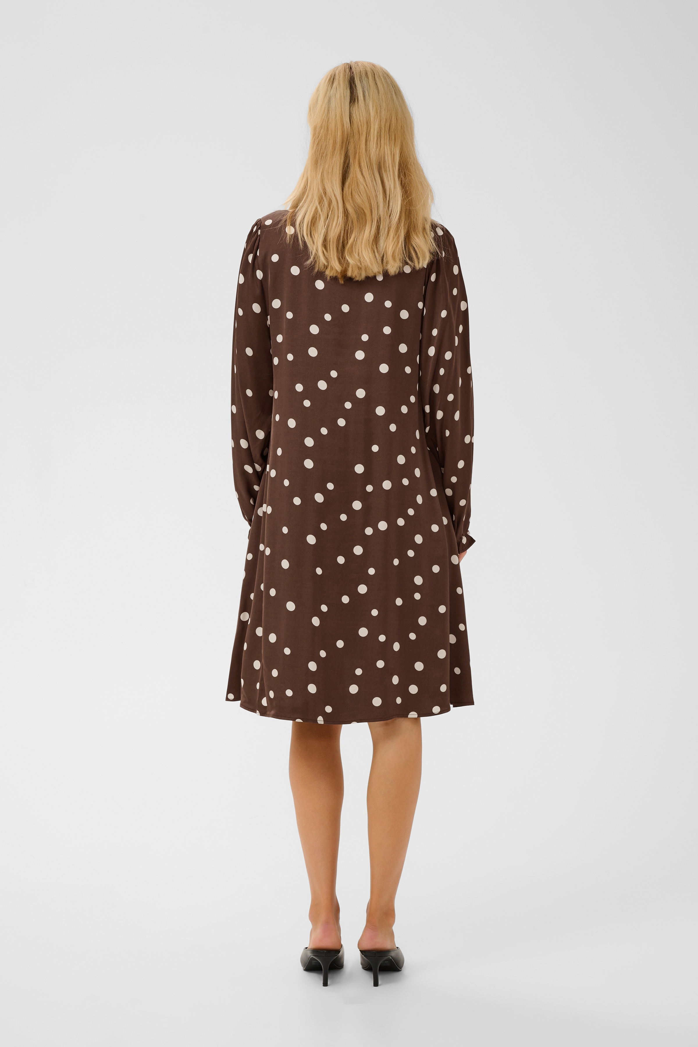 CUdotty Berna Short Dress Brown Whitecap Dot Brun Prickig Klänning